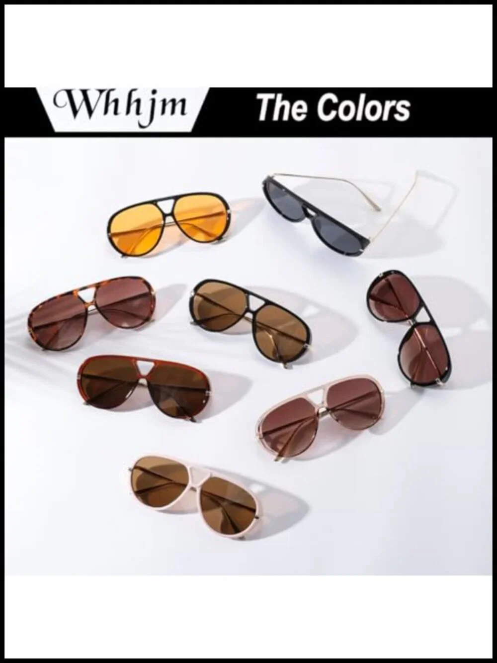 Oversized Aviator Sunglasses Retro Big Frame UV400 Protection